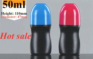 China Black Plastic Roll On Bottle 50ml Rolling Perfume Bottle Plastic on sale