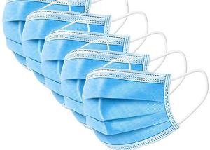Quality Earloop 3 Ply Disposable Face Mask , Disposable Medical Face Mask Lint Free wholesale