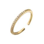 Opening Gold Plated Womens Rings 24k Gold Promise Rings Customize