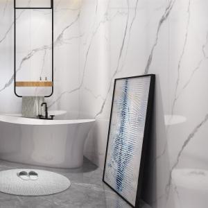 Quality 9mm White Glazed Porcelain Residential / Commercial Floor Tile With PEI Rating 4 wholesale