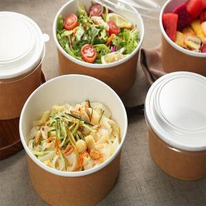 Quality Disposable printed take away paper salad bowl paper cups for hot drinks paper food cups wholesale
