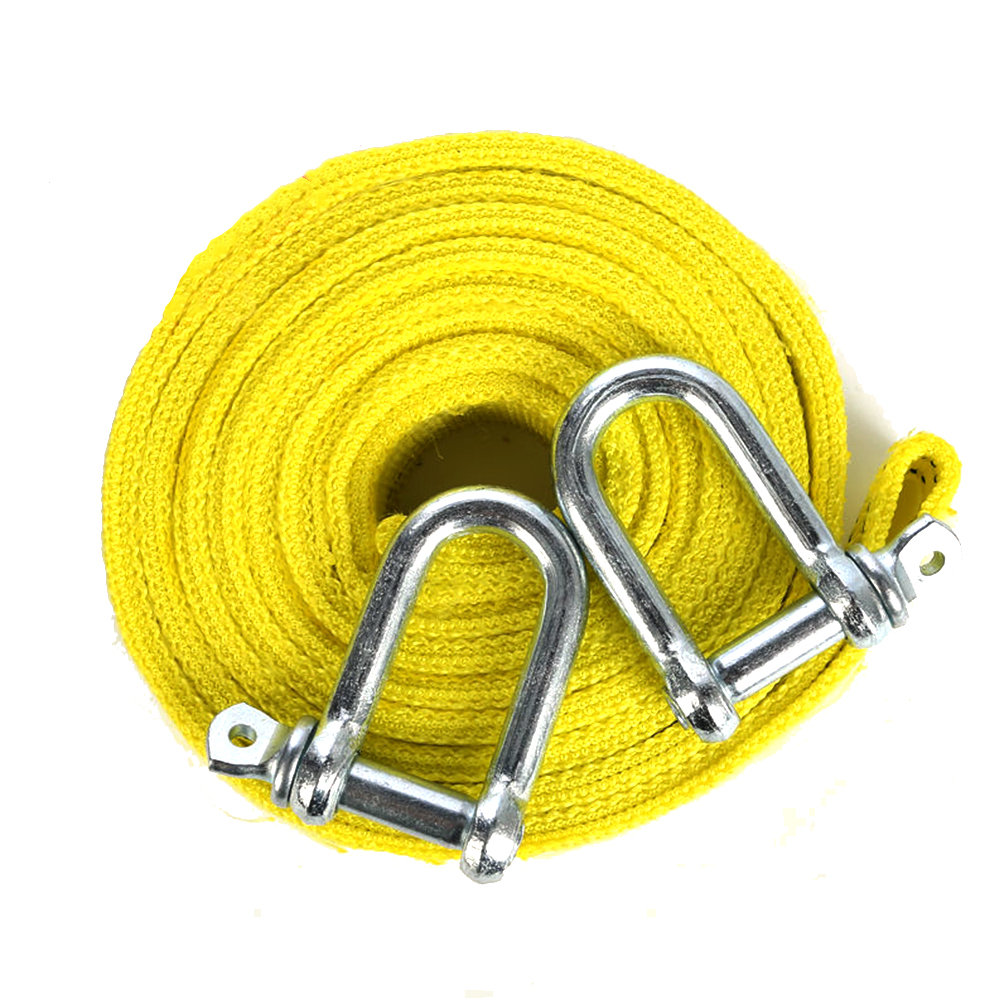 Metal Safety Hooks Heavy Duty Towing Straps for Car Accessories in Yellow