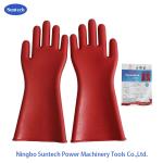Straight Cuff Rubber Latex 35KV Insulating Electric Gloves