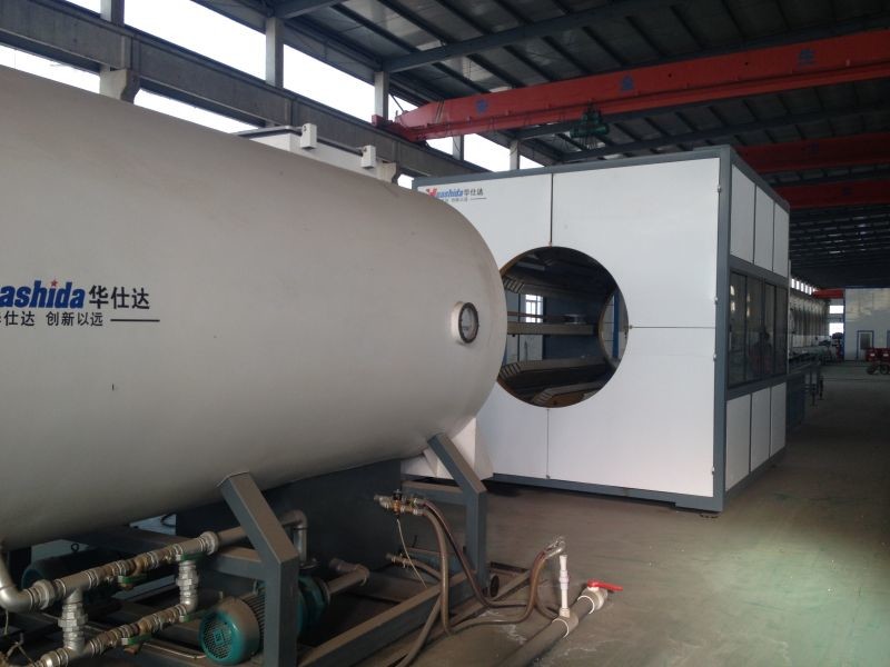 Plastic Pipe Pulling Haul off Double Drawing Machine PE Pipe Production Line