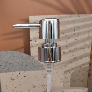 Quality 24/410 28/410 Chrome Plating ABS Customized Bathroom Lotion Pump For Shampoo Gel Bottles wholesale
