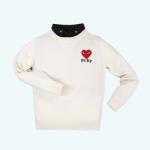 Baby children winter clothing pullover with woven collar sweater tops infant