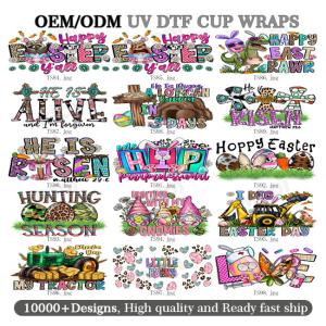 Quality Wholesale Ready To Transfer UV DTF Cup Wraps Custom Wraps For 16oz 20oz Libbey Glass Mugs Coffee Cups Tumblers Stick wholesale