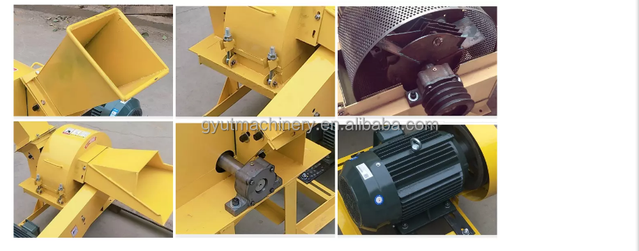 Crush Biomass Waste Wood with Wood Log Grinding Mill Mobile Wood Chipper Machine