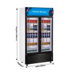Stainless Steel Beverage Display Cooler 210L Capacity Restaurant Cooling