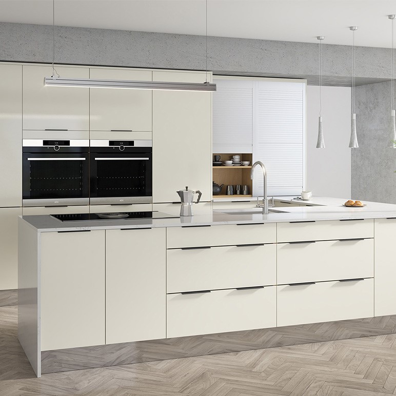 Hot Modular Wood Kitchen Cabinet Set with Modern Style Lacquer Surface Treatment
