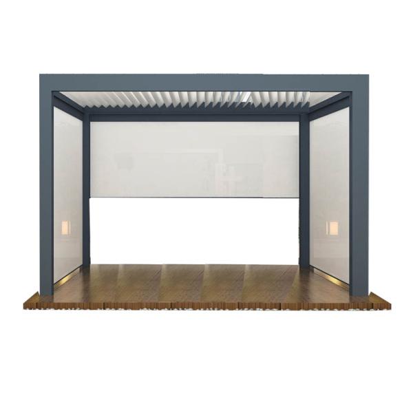 Modern Courtyard Intelligent Electric Louver Pavilion Villa Outdoor Sun Room