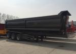 Heavy Equipment Semi Trailer Storage Boxes , Hydraulic Semi Flatbed Trailers
