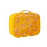 Fancy OEM Logo Print Yellow Beauty PVC Makeup Pouch