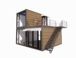 Outdoor Living Room Tiny Homes Luxury Two-Story Modern Prefab Steel Villa