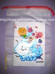 Promotional Candy / Cookies / Chocolate Drawstring Plastic Bags With Cartoon