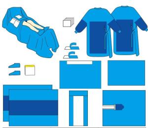 Quality Blue Disposable Surgical Kits Ultra Thin Wrapping Surgical Packs wholesale