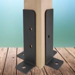 Wood Fence Pergola Post Base Brackets Adjustable Fit 1.5x1.5 2x2 2x4 4x4 Post