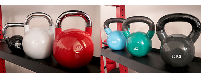 Professional Cross Trainer Colorful Rubber Kettleball For Commercial Gym