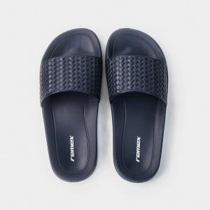 Quality Wear Resistant 45EU Mens Black Slide Sandals With EVA Sole wholesale