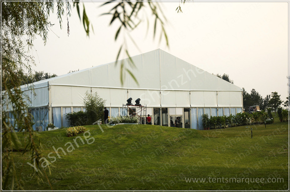 Rainproof Hard Pressed High Peak Tension Tents Floor Decoration in Aluminum Alloy Profile