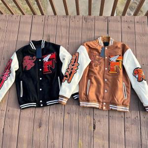 Quality Spring Autumn Heavy Embroidered Streetwear Varsity Jacket wholesale