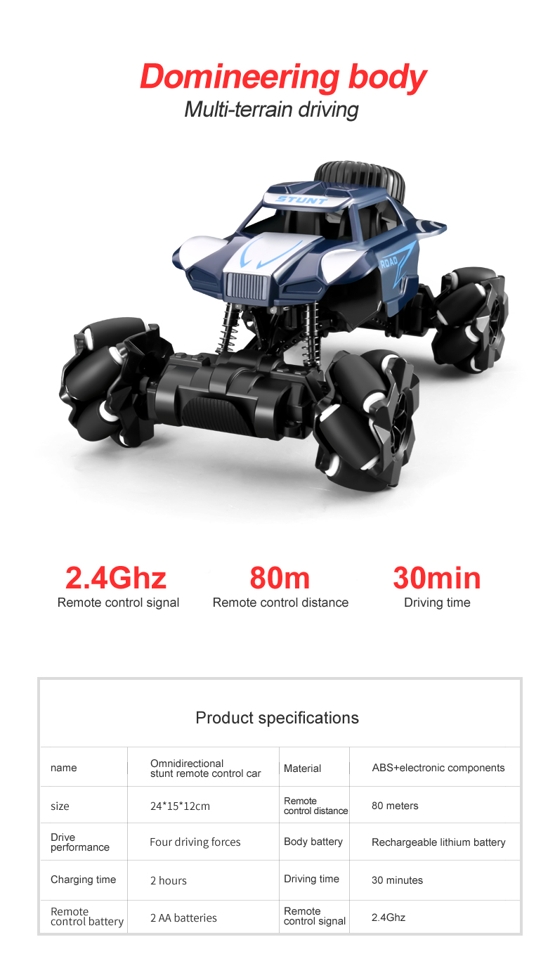 Original Box Package Includes 360 Rotation Radio Control Stunt Rc Drift Racing Car With Light and Light M3 9 Channels
