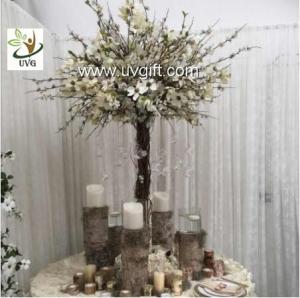Quality UVG Decorative Centerpieces Table Wedding Blossom Trees White Artificial magnolia flower wholesale