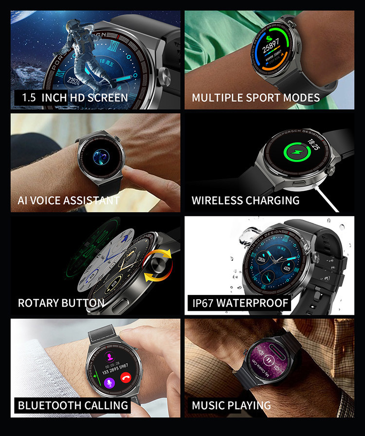 BT8918B 1.5 Inch Square Dial Smartwatch Body Temperature