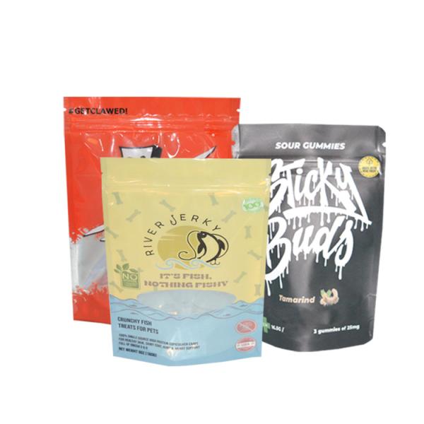 Compostable Medical Childproof Bags Kraft Paper Exit Edible Runt Dispensary