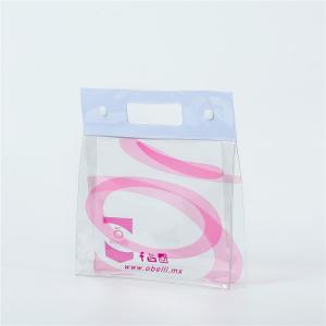 Quality Button Transparent Storage PVC Cosmetic Bag wholesale