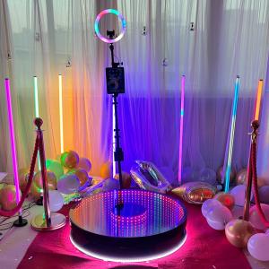 Quality Spinning Portable LED 360 Photo Booth Rotating Glass Logo For Party wholesale