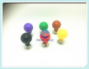 Quality Chest Reusable ECG Electrodes Nickel Metal Material Adult Din 3.0 / 4mm 6 Color Bulbs wholesale