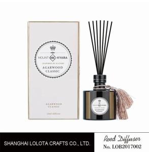 Quality Metal Top Lid Home Reed Diffuser Handmade Round Shape With Tassel Pendant wholesale