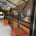 Customized 12 Foot Horse Stall Fronts Steel And Bamboo Material Stable Design