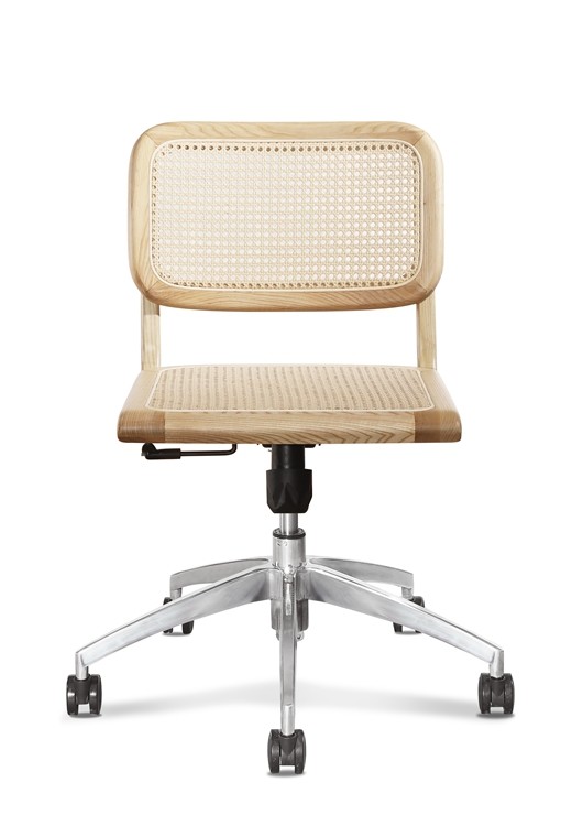 22'' PP Home Executive Lounge Chair Rattan Swivel Office Chair 70cm Back 360 Degree