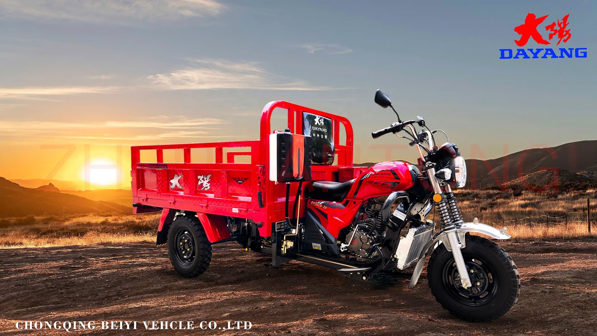 Lifan Tricycle Cargo for Adults in Panama 1 Passenger Single Cylinder 4 Stroke Engine