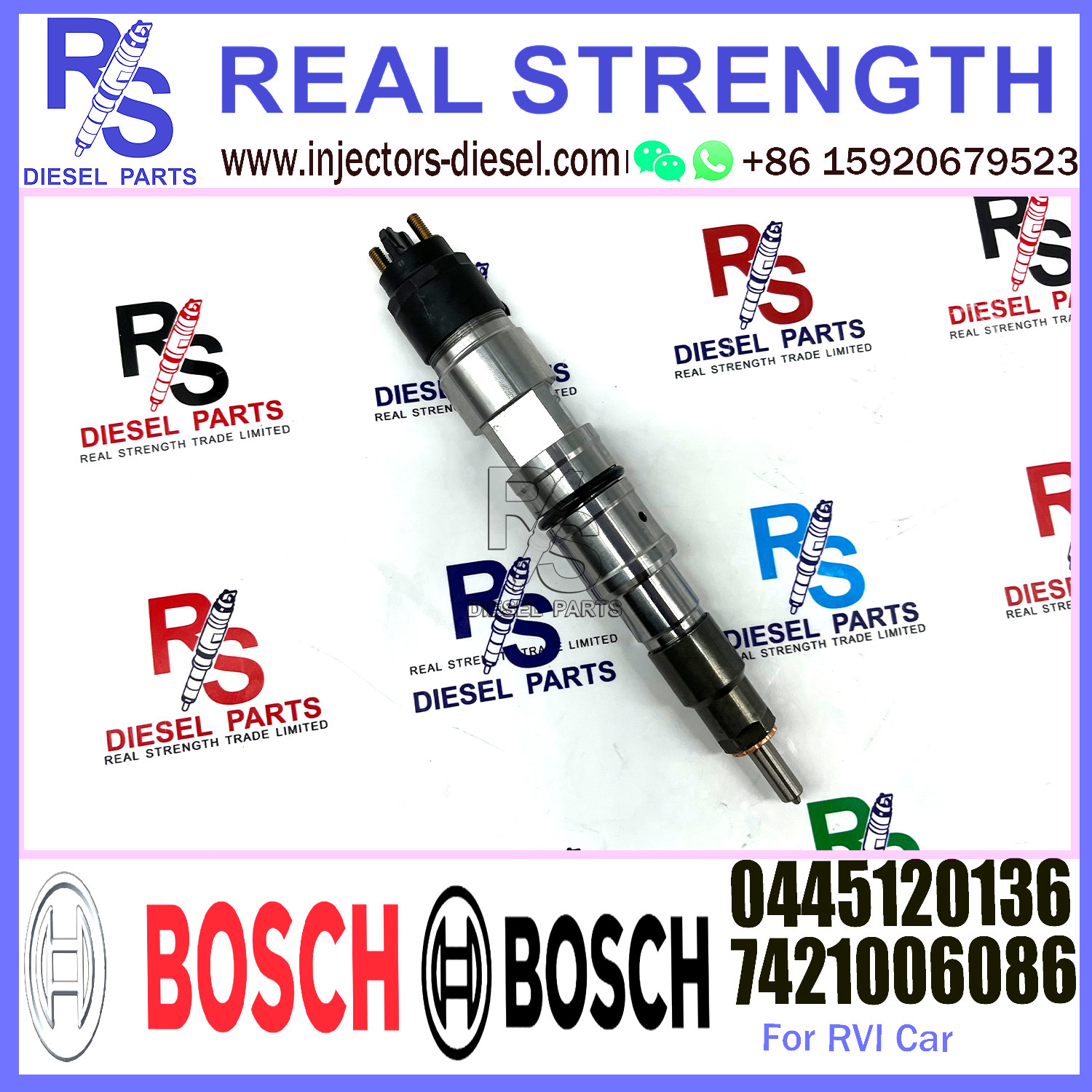 Diesel Common Rail Fuel Injector 0445120136 7421006086 For RVI Engine