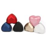 baking varnish Heart Shaped Jewelry Box Painted Rubber With Small LED Light