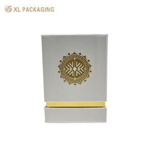 Quality Luxury Perfume Paper Box Gift Box White Hot Stamping Custom Logo Lid And Base Box wholesale