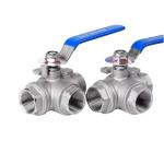 Q14 15F Three Way Industrial Floating Ball Valve Made Of SS304 316 For Household