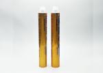 Hair Coloring Aluminum Cosmetic Tubes 25MM Diameter With Glossy Ground Coating