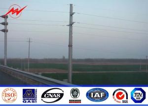Quality AWS D 1.1 69kv Steel Tubular Electric Power Pole With Galvanized Cross Arm wholesale