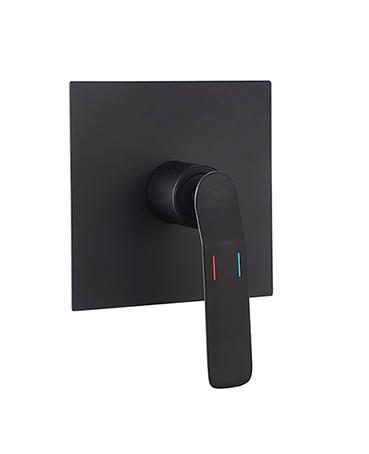 Single lever concealed in wall build in bath or shower mixer bathroom matt black