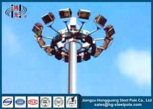 Quality Q345 Round Flood Light Poles Hot Dip Galvanization Powder Coated wholesale