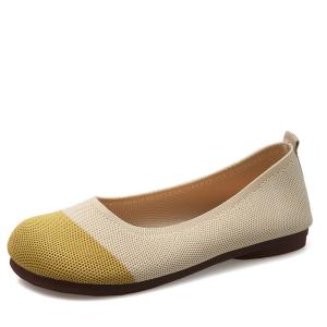 Quality Soft Soled Knitted Shallow Mouth Shoes Female Spring Summer Flat Pedal Fairy Style wholesale