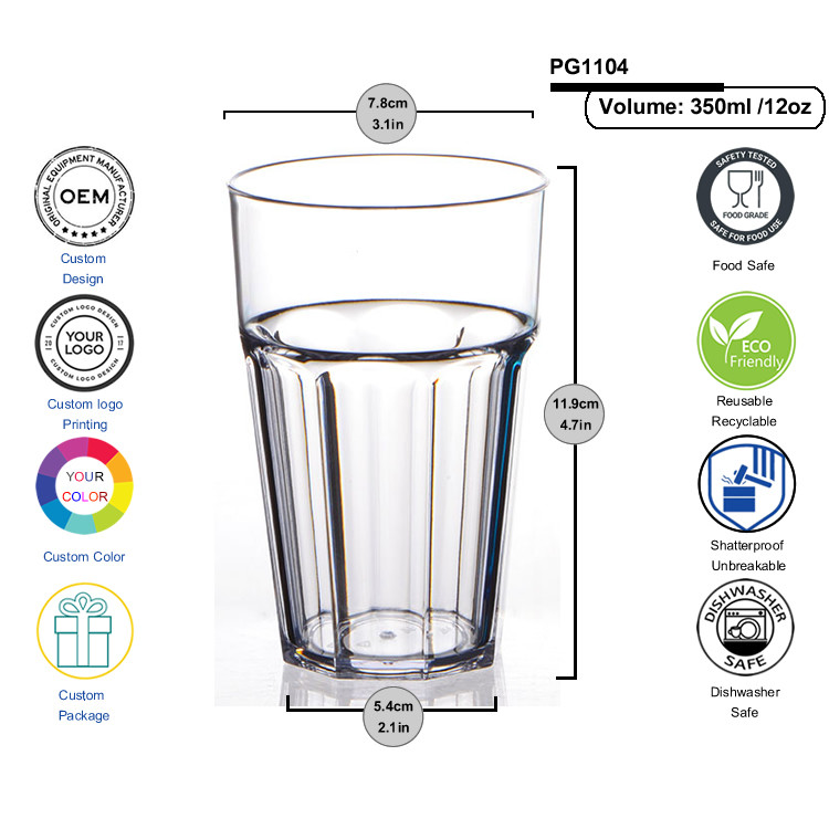 Spirits Whiskey Plastic Tumbler Glasses Acrylic Wine Tumblers OEM ODM