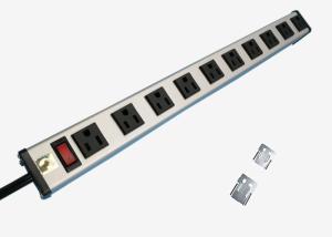 China 10 Way Outlets Multi Outlet Power Strip with Surge Protector / Circuit Breaker on sale