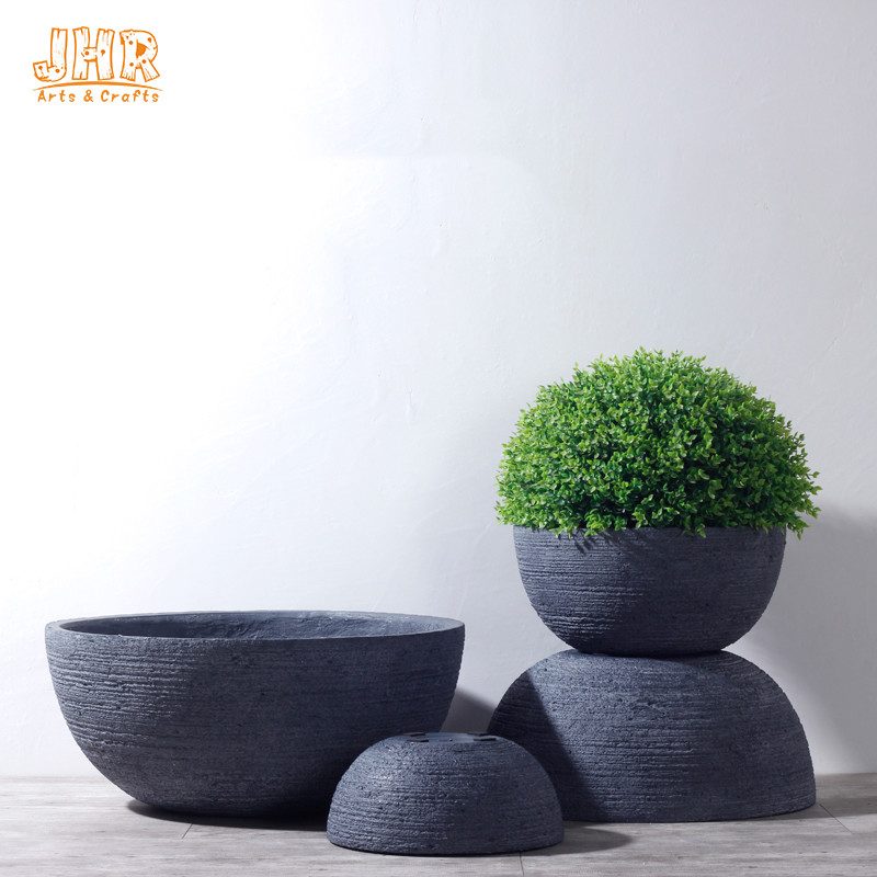 Round Planters Resin Pot Planter Set Lightweight Pots Garden Flower Pots MGO Flowerpots Clay Pots