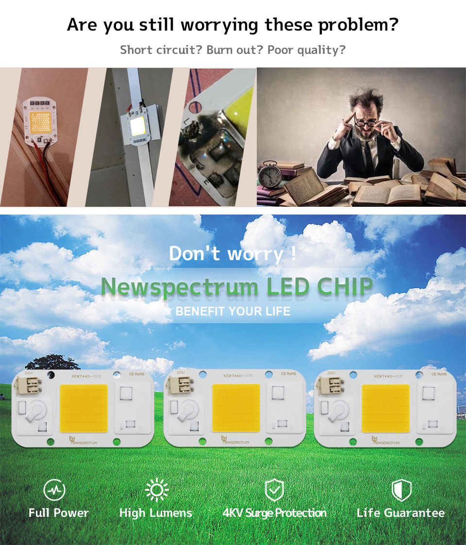 20W 30W 50W Cob AC LED Module 3000k Great Heat Dissipation Environmentally Friendly