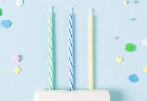 Quality Long Spiral Birthday Cake Candles Smokeless 24 Pcs Blue / Green / Yellow Color wholesale